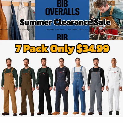 🔥Last Day Promotion!🔥Men's Denim Bib Overalls, Workwear with Adjustable Straps and Convenient Tool Pockets