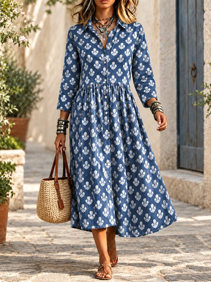 New Arrivals🔥 Bohemian style floral print midi dress