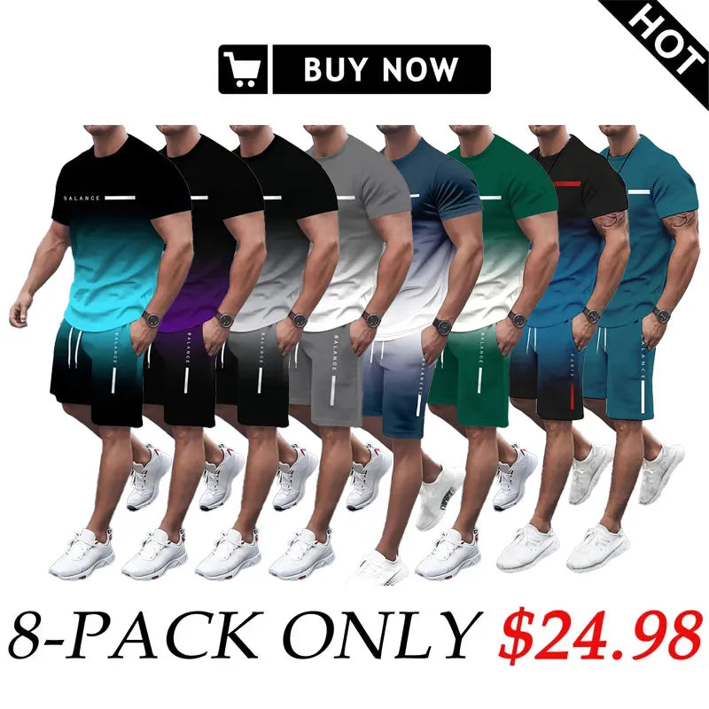⚡ Men's Gradient Fitness 2-Piece Set