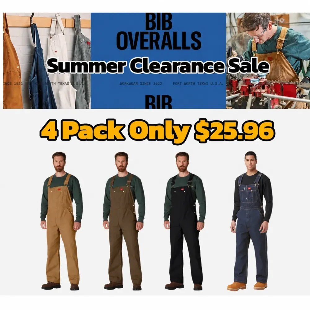 🔥Last Day Promotion!🔥Men's Denim Bib Overalls, Workwear with Adjustable Straps and Convenient Tool Pockets