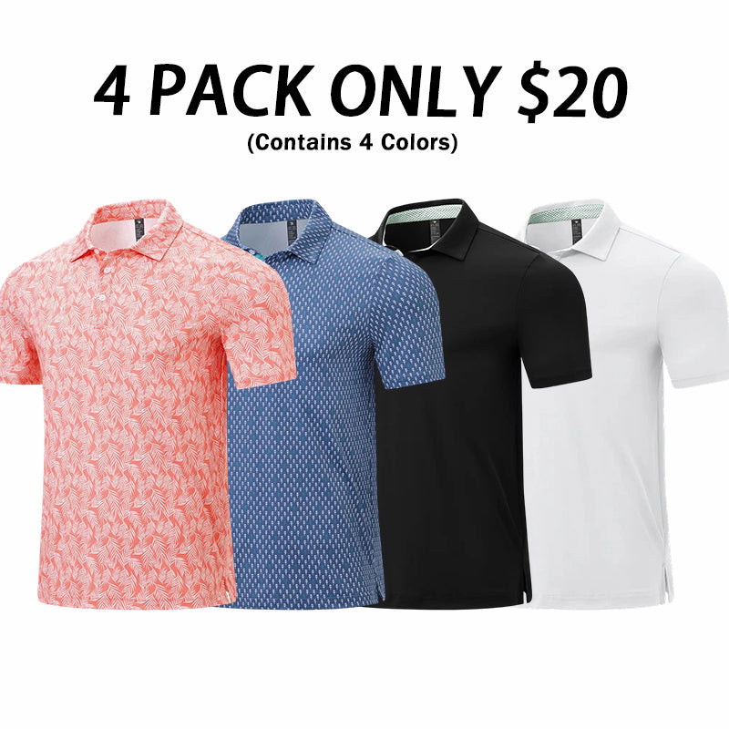 Men's Classic Polo Shirts Contrast Collar Short Sleeve Casual Solid Stylish and Printed Polo