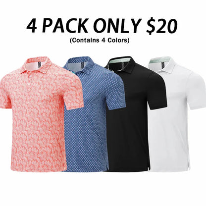 Men's Classic Polo Shirts Contrast Collar Short Sleeve Casual Solid Stylish and Printed Polo
