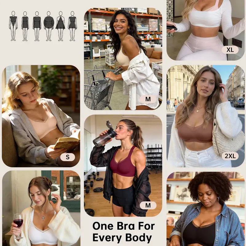 🔥 Clearance Sale — Limited Stock! 🔥Women Jelly Bras Wirefree Full Coverage No Underwire