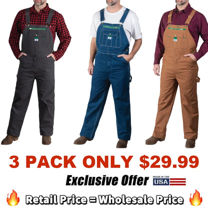 BUY 2 GET 1 FREE🔥Men's Denim Stonewashed Bib Overall