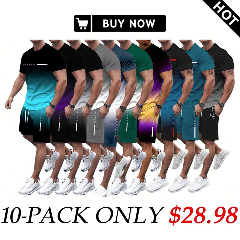 ⚡ Men's Gradient Fitness 2-Piece Set