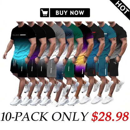 ⚡ Men's Gradient Fitness 2-Piece Set