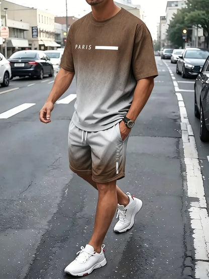 ⚡ Men's Gradient Fitness 2-Piece Set