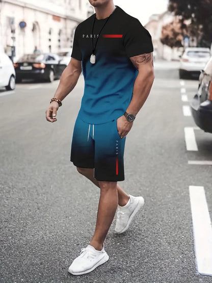 ⚡ Men's Gradient Fitness 2-Piece Set