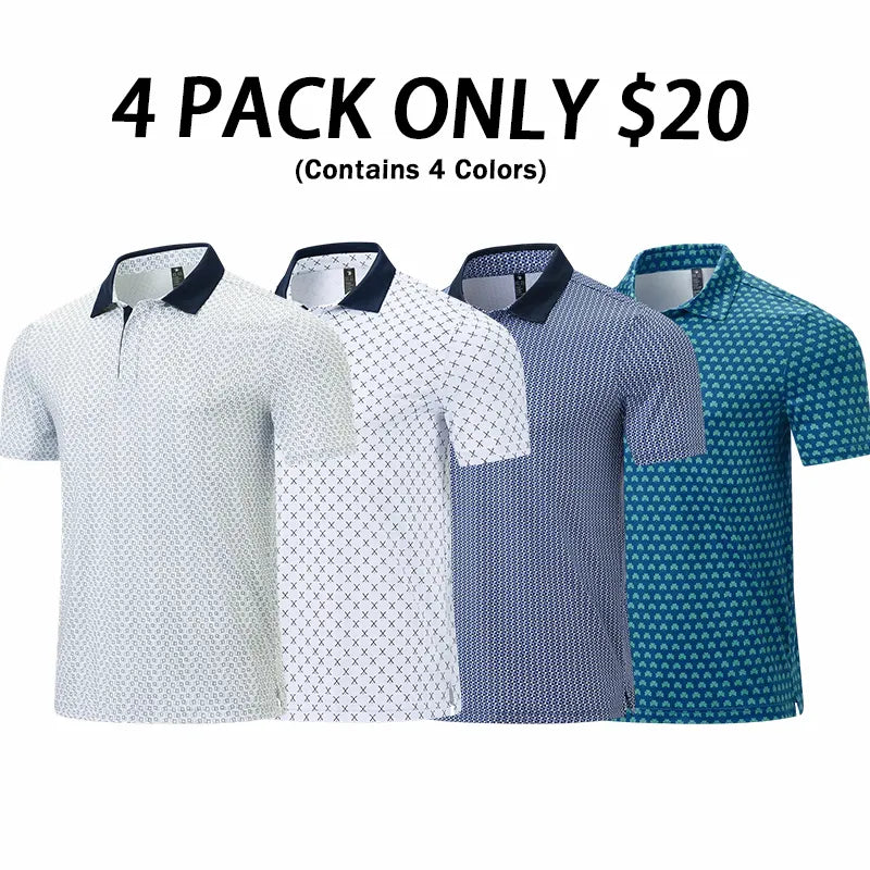 Men's Classic Polo Shirts Contrast Collar Short Sleeve Casual Solid Stylish and Printed Polo