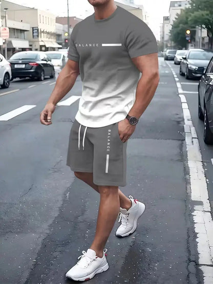 ⚡ Men's Gradient Fitness 2-Piece Set