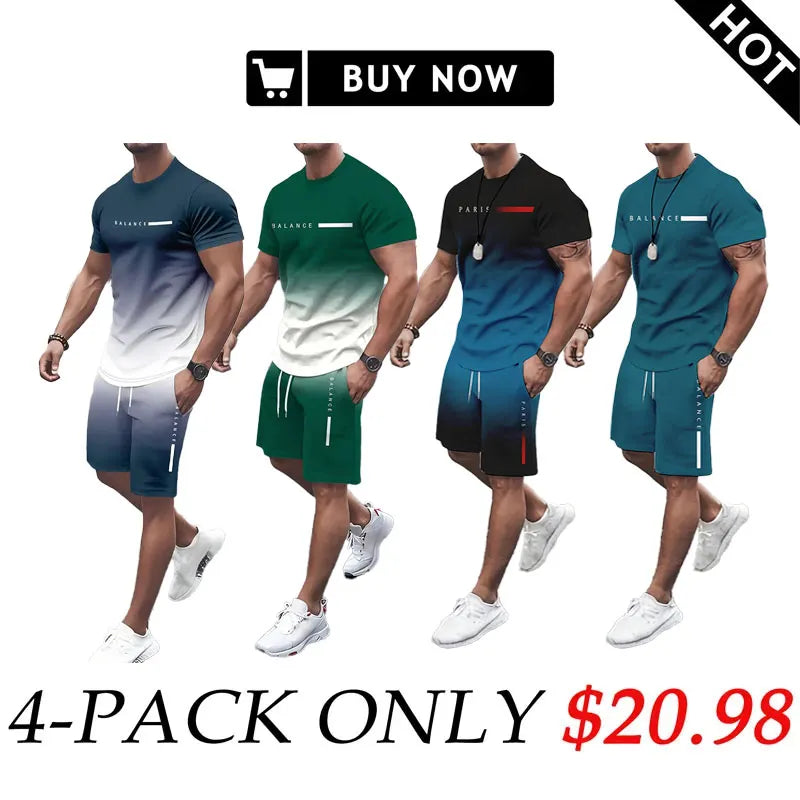 ⚡ Men's Gradient Fitness 2-Piece Set