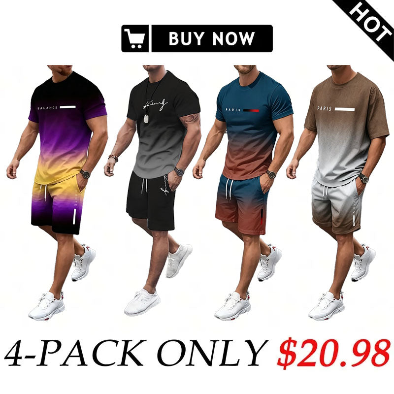 ⚡ Men's Gradient Fitness 2-Piece Set