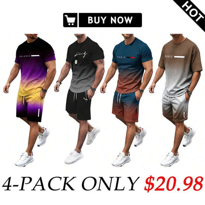 ⚡ Men's Gradient Fitness 2-Piece Set