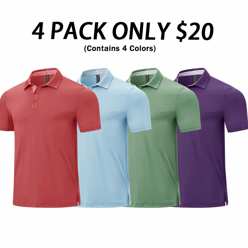 Men's Classic Polo Shirts Contrast Collar Short Sleeve Casual Solid Stylish and Printed Polo