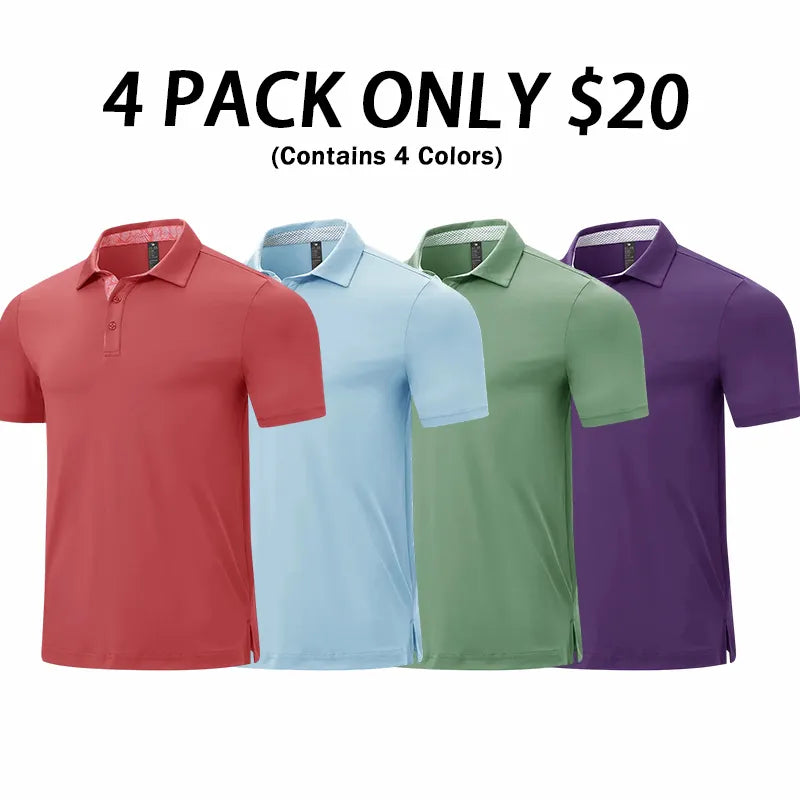 Men's Classic Polo Shirts Contrast Collar Short Sleeve Casual Solid Stylish and Printed Polo