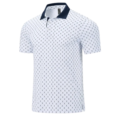 Men's Classic Polo Shirts Contrast Collar Short Sleeve Casual Solid Stylish and Printed Polo