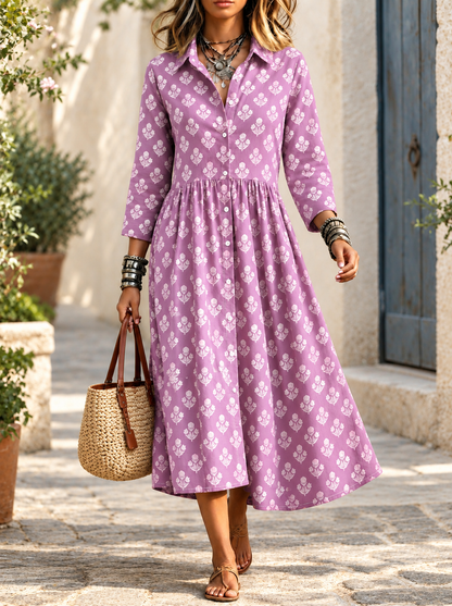 New Arrivals🔥 Bohemian style floral print midi dress