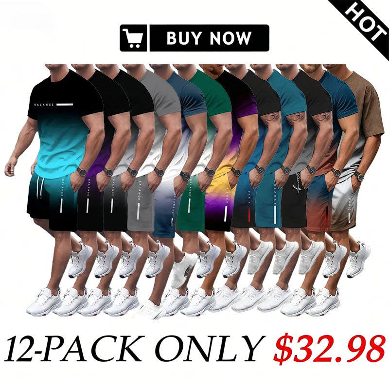 ⚡ Men's Gradient Fitness 2-Piece Set