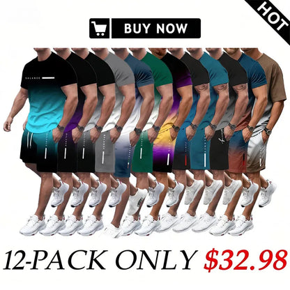 ⚡ Men's Gradient Fitness 2-Piece Set