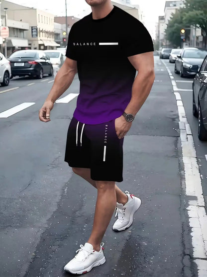 ⚡ Men's Gradient Fitness 2-Piece Set