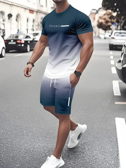 ⚡ Men's Gradient Fitness 2-Piece Set