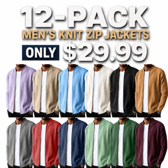 Men's Ribbed Zip-Up Jacket — Comfortable, Casual & Easy to Style
